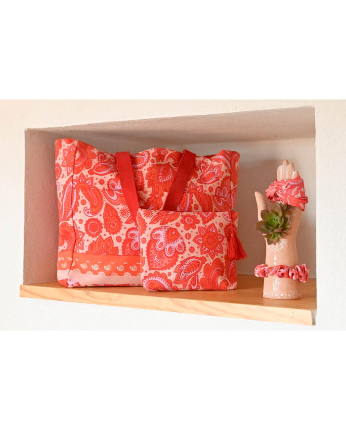 ACCESORIO DE PELO SET 3 POLIESTER 20X8X20 CORAL