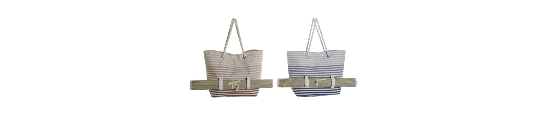 BOLSO MIMBRE POLIESTER 26X4X20 FLECOS 2 SURT.