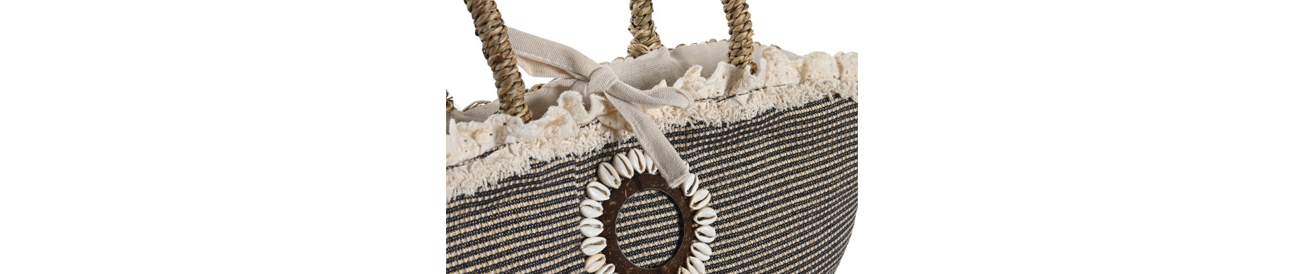 BOLSO SEAGRASS POLIESTER 52X18X50 46800 CONCHAS