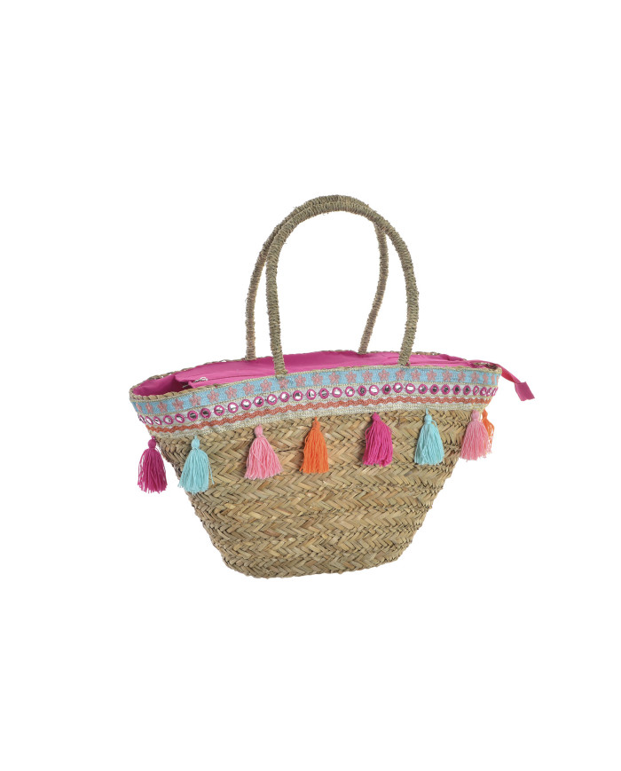 BOLSO PAJA POLIESTER 51X16X30 CAPAZO MULTICOLOR