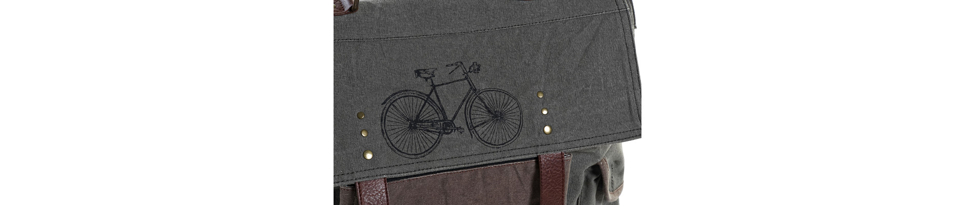 BANDOLERA LIENZO CUERO 48X10X37 23 BICICLETA