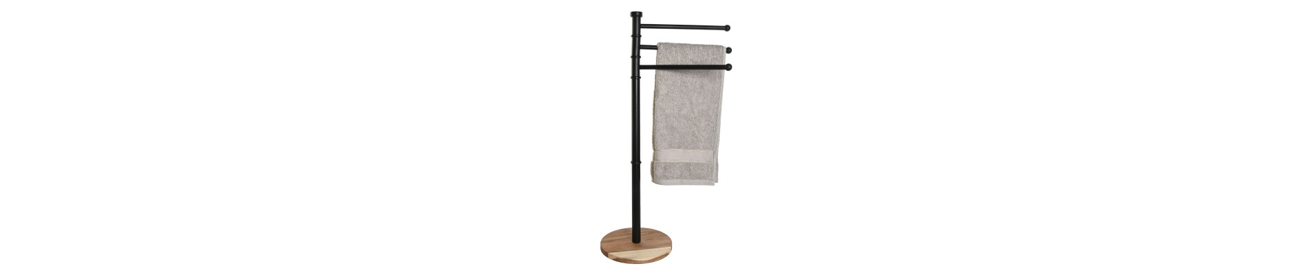 TOALLERO ACACIA INOX 45X26X85,5 NEGRO