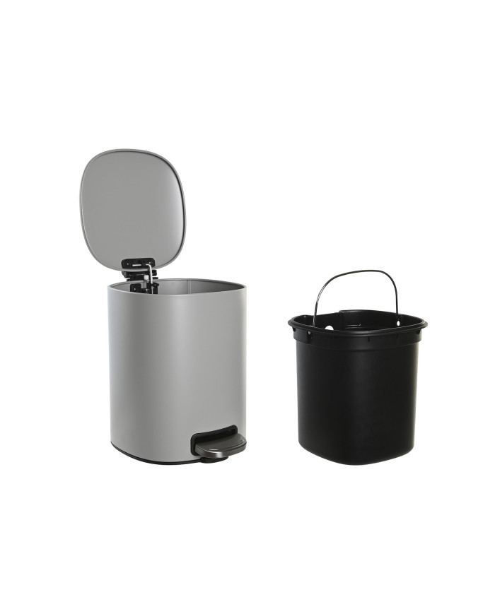 PAPELERA METAL INOX 25X20X27 GRIS