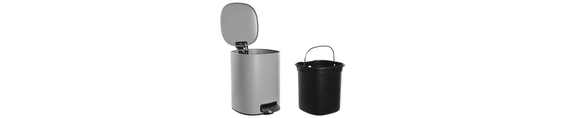 PAPELERA METAL INOX 25X20X27 GRIS
