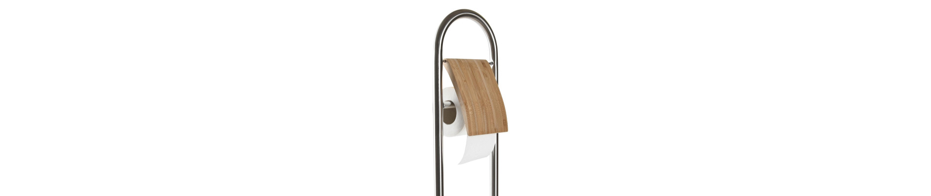 PORTARROLLOS BAMBU INOX 22X22X80 ESCOBILLERO