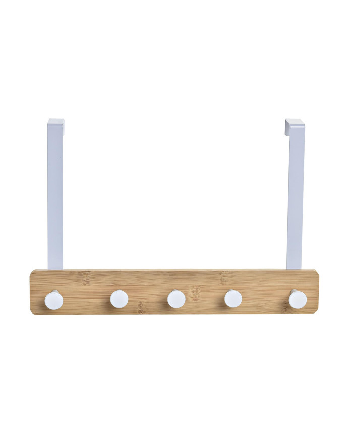 PERCHERO METAL BAMBU 38,5X4,8X25,5 BLANCO