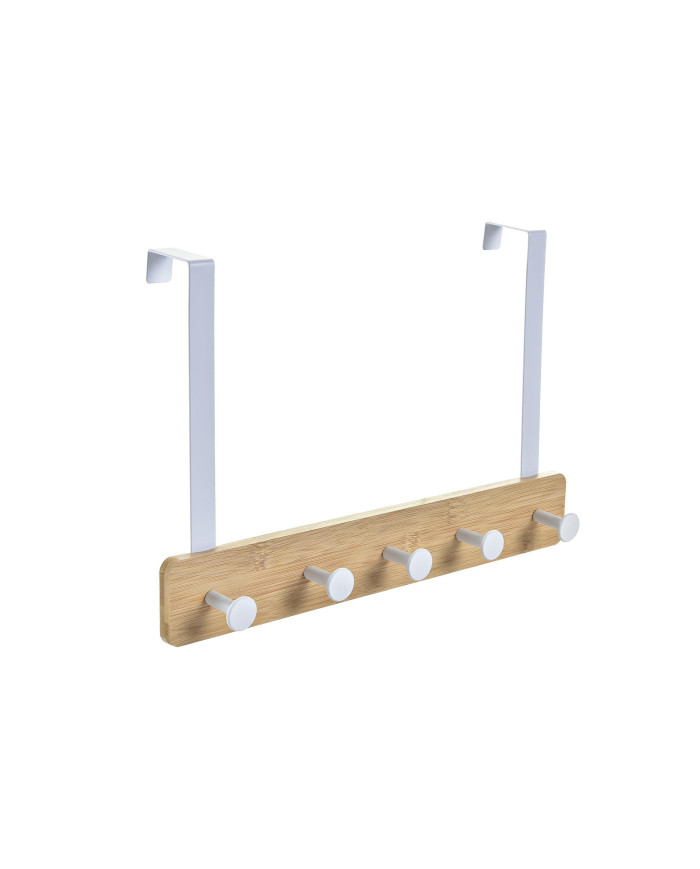 PERCHERO METAL BAMBU 38,5X4,8X25,5 BLANCO