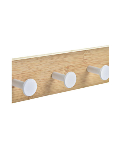 PERCHERO METAL BAMBU 38,5X4,8X25,5 BLANCO