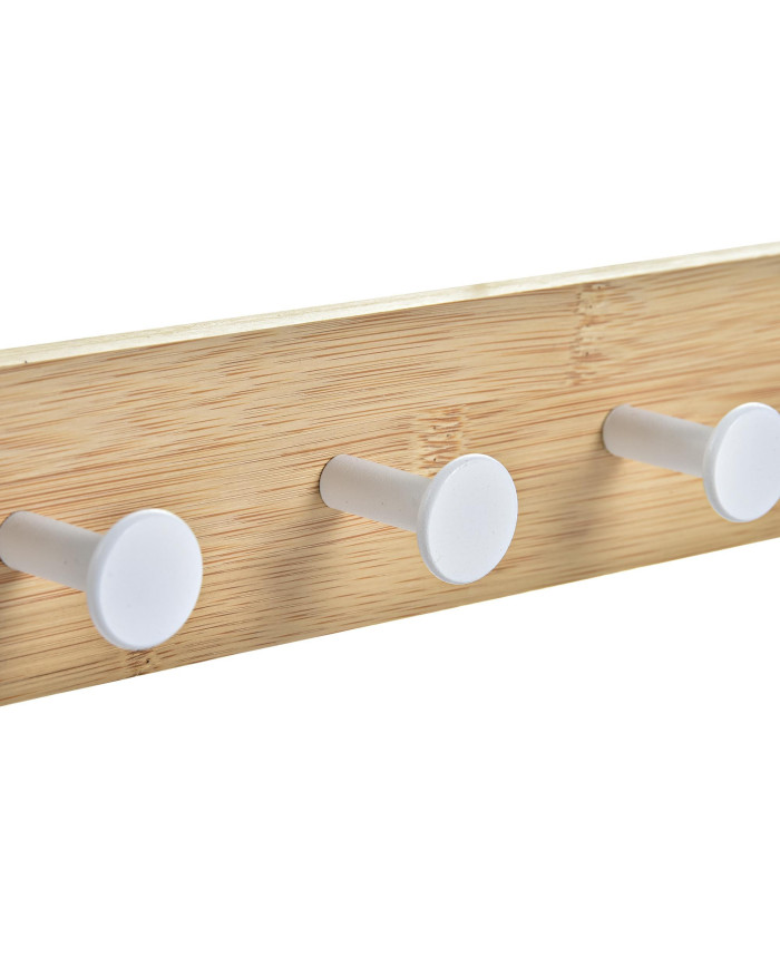 PERCHERO METAL BAMBU 38,5X4,8X25,5 BLANCO