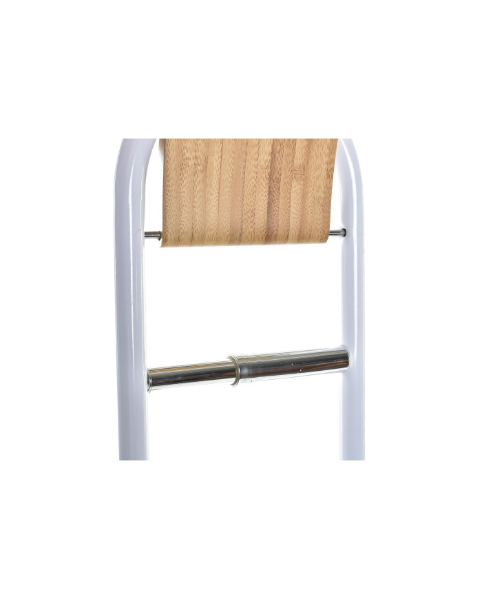 PORTARROLLOS METAL BAMBU 22X22X80 BLANCO