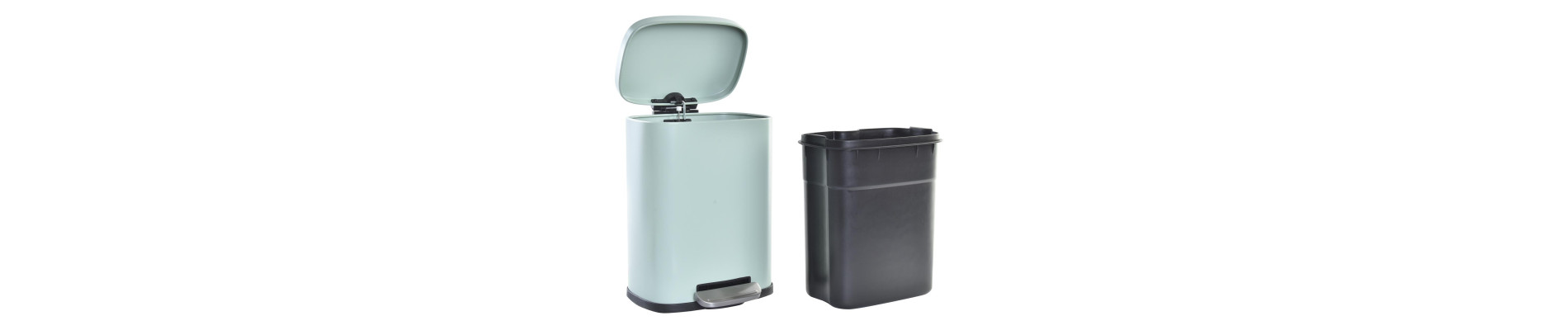 PAPELERA METAL PP 21X15X29,5 5 L, CERRADO LENTO