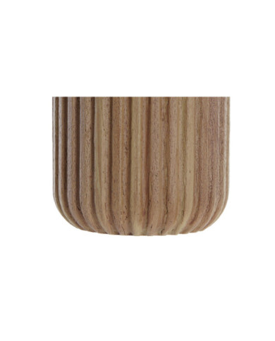 VASO RESINA 8X8X11 SIMIL MADERA MARRON
