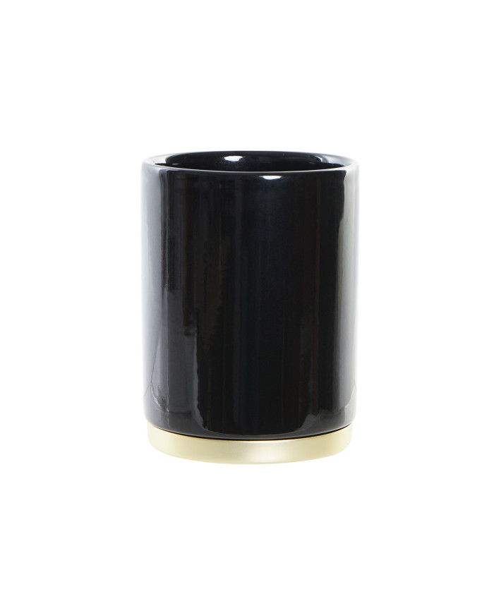 VASO GRES METAL 8X8X10 NEGRO