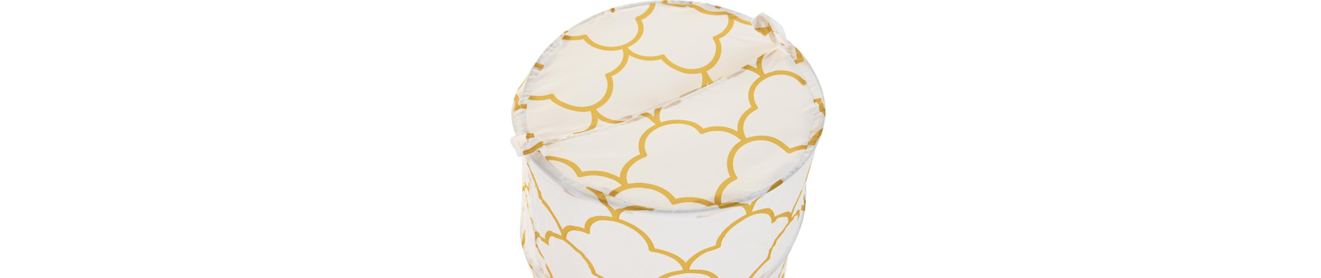 CESTA ROPA POLIESTER METAL 38X38X50 110 GSM BLANCO