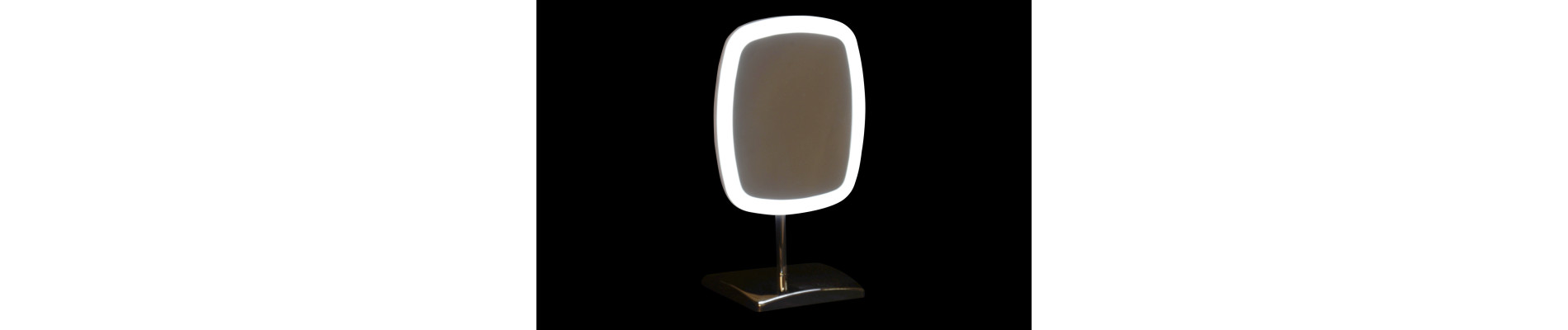 ESPEJO LED METAL 17X13X30,5 5X PLATEADO