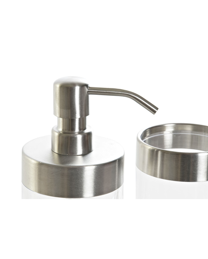 BAÑO SET 2 PS 10X7,5X16,5 PLATEADO