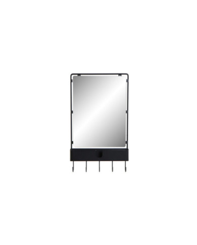 ESPEJO METAL 40X9X72 PERCHERO NEGRO