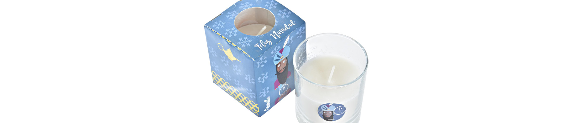 VELA CERA CRISTAL 8X8X9 110 REYES MAGOS 3 SURT.
