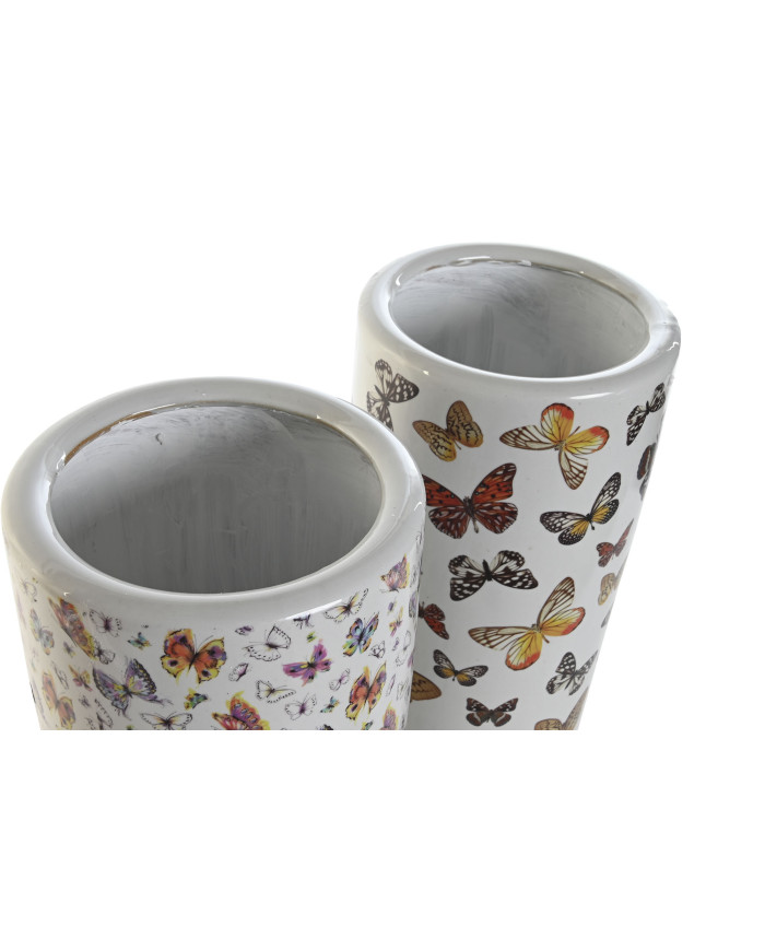 PARAGUERO PORCELANA 19X19X45 MARIPOSAS 2 SURT.