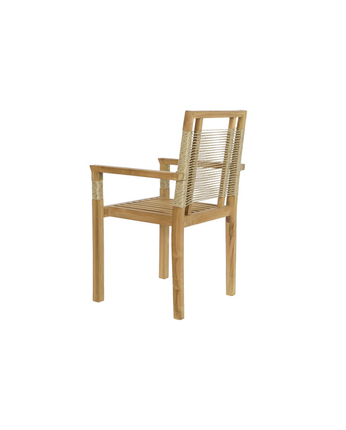 MESA SET 5 TECA CUERDA 100X100X76 55X60X90 NATURAL