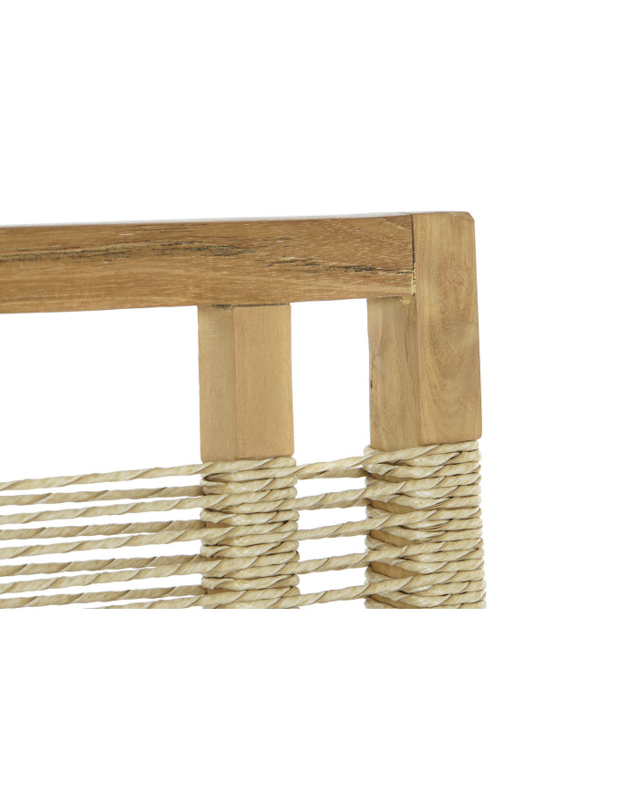 MESA SET 5 TECA CUERDA 100X100X76 55X60X90 NATURAL