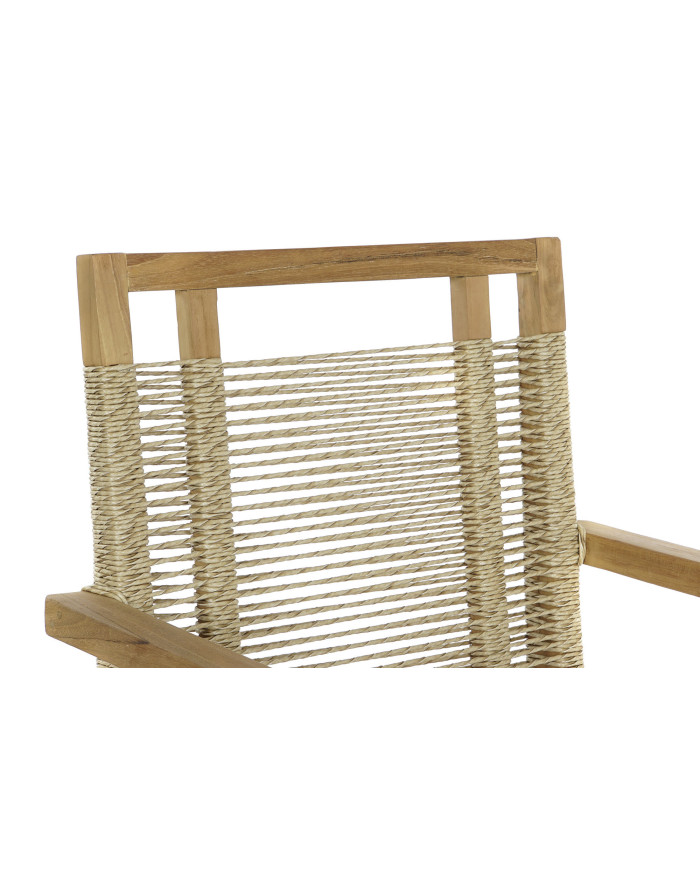 MESA SET 5 TECA CUERDA 100X100X76 55X60X90 NATURAL