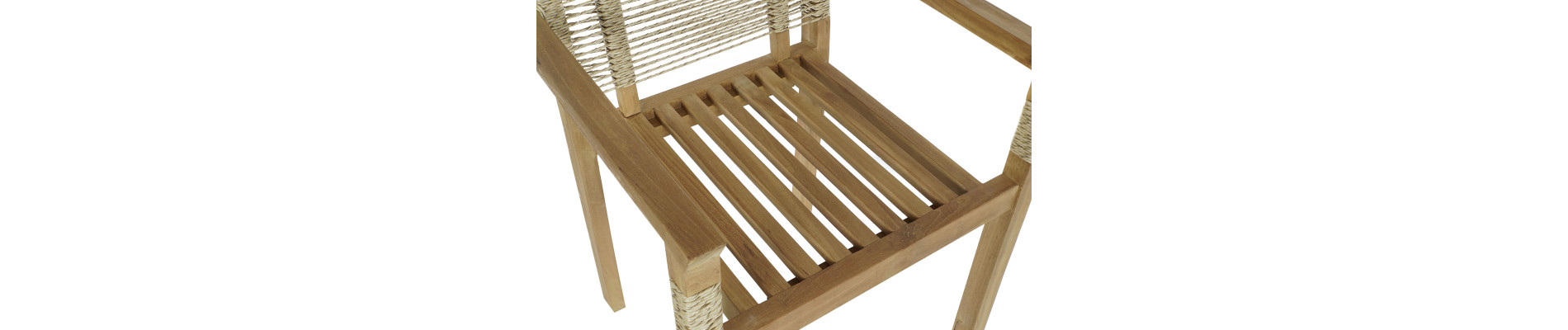 MESA SET 5 TECA CUERDA 100X100X76 55X60X90 NATURAL