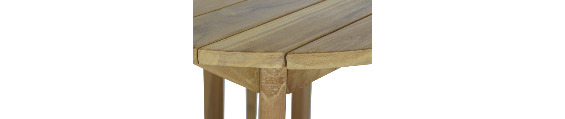 MESA SET 5 TECA CUERDA 100X100X76 55X60X90 NATURAL