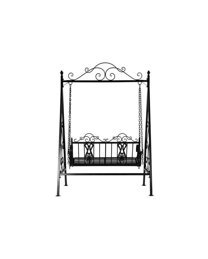 BANCO METAL 146X86X212 COLUMPIO ENVEJECIDO NEGRO