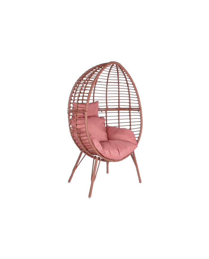 SILLON RATAN SINTETICO METAL 90X65X151 CON COJINES