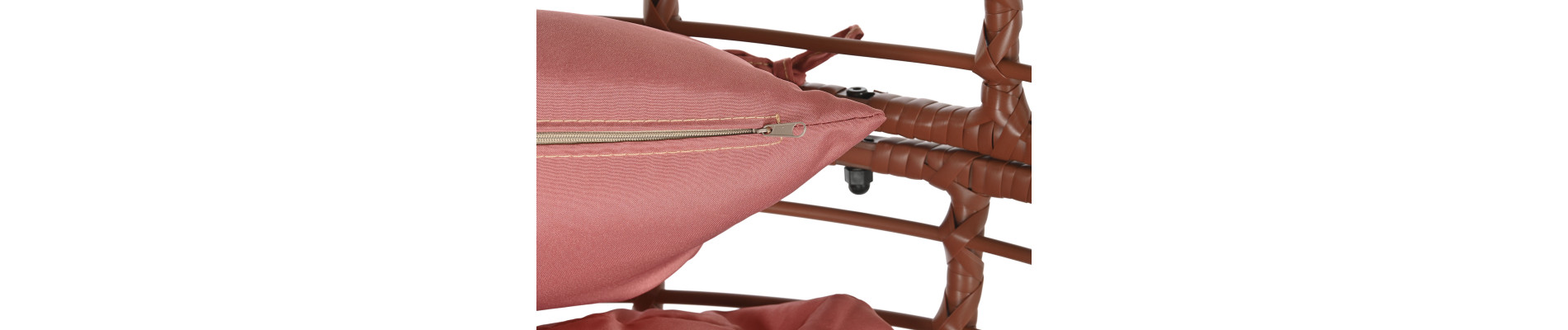 SILLON RATAN SINTETICO METAL 90X65X151 CON COJINES