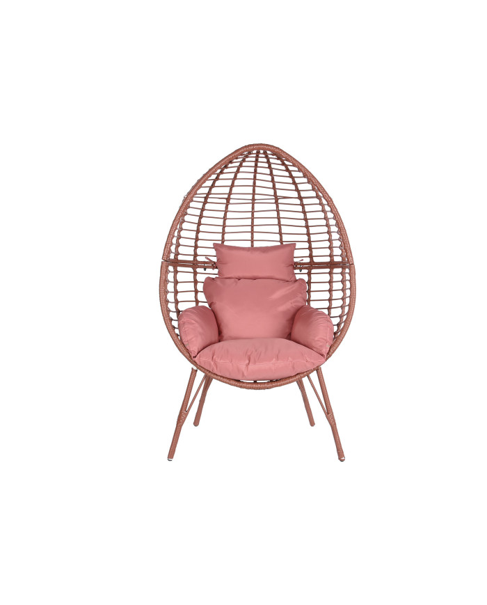 SILLON RATAN SINTETICO METAL 90X65X151 CON COJINES