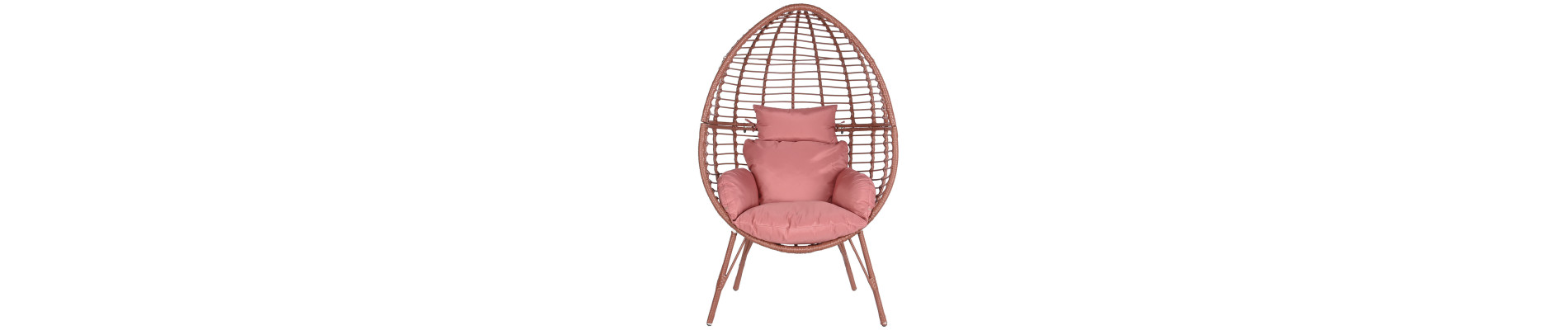 SILLON RATAN SINTETICO METAL 90X65X151 CON COJINES