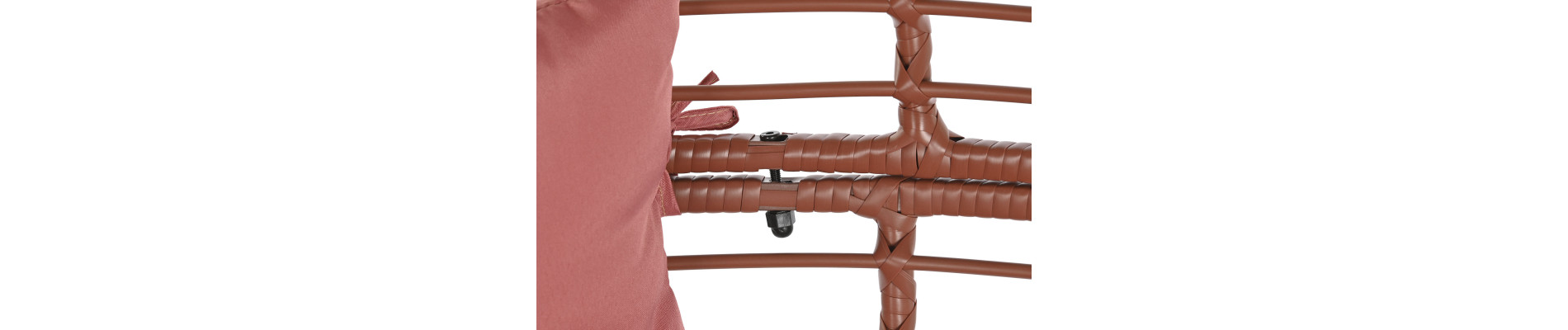 SILLON RATAN SINTETICO METAL 90X65X151 CON COJINES