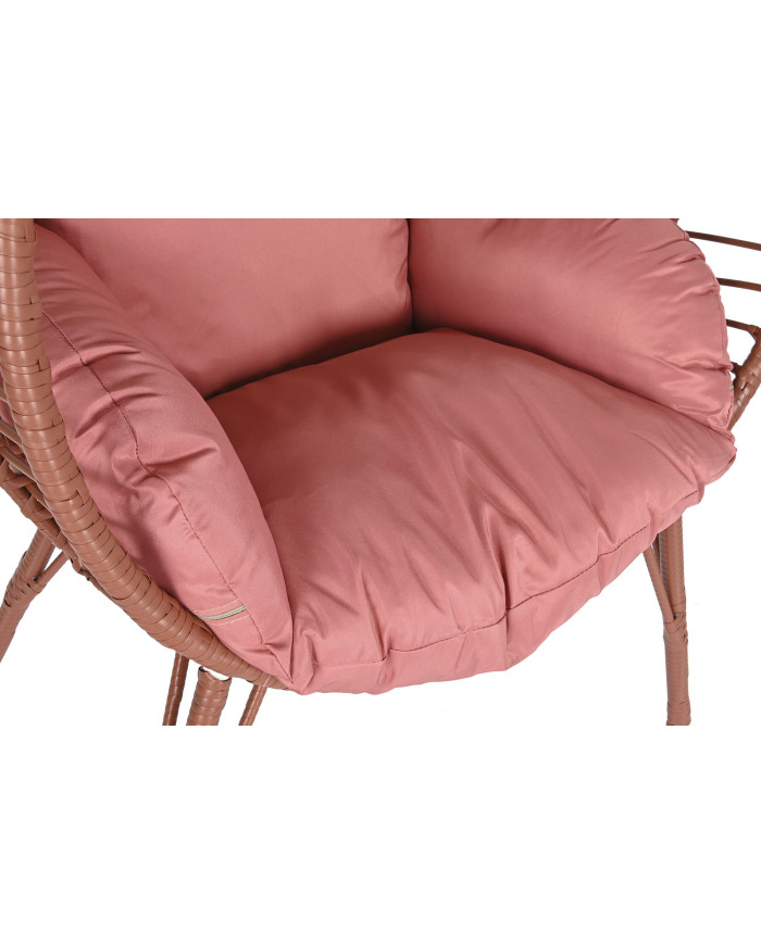 SILLON RATAN SINTETICO METAL 90X65X151 CON COJINES