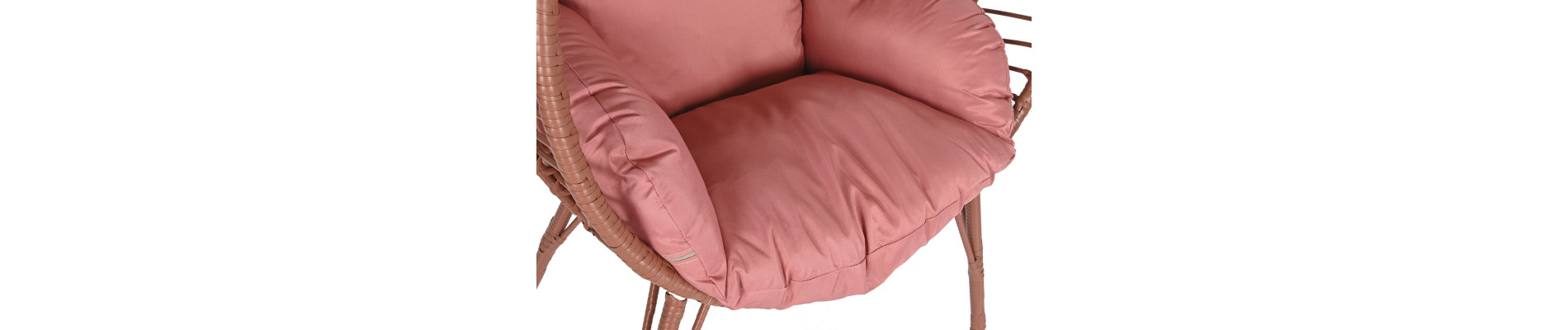 SILLON RATAN SINTETICO METAL 90X65X151 CON COJINES
