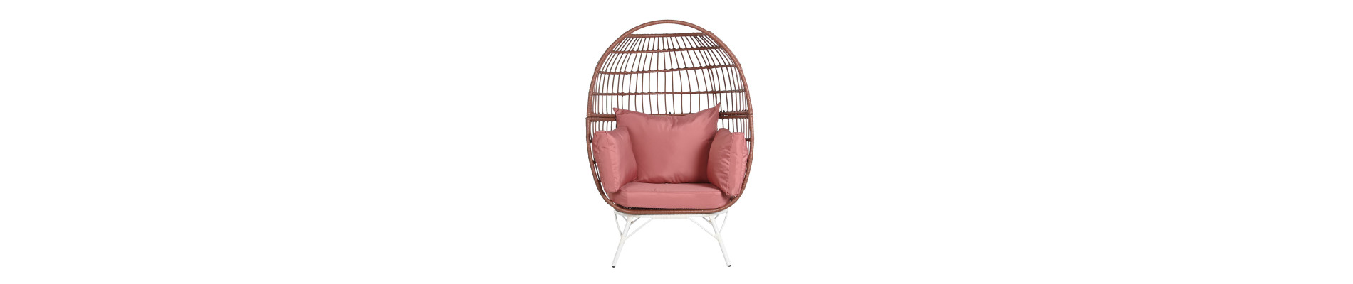 SILLON RATAN SINTETICO METAL 99X71X147 CON COJINES