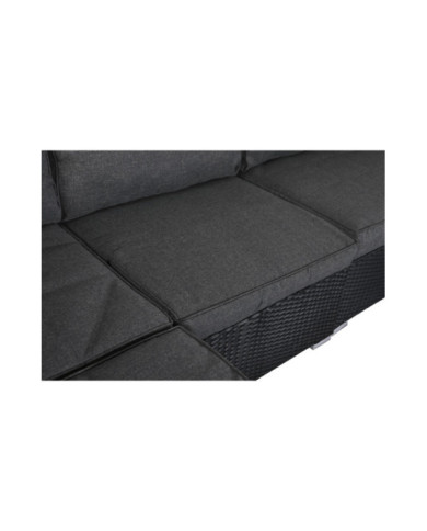 SOFA SET 7 ACERO POLIESTER 300X150X67 GRIS
