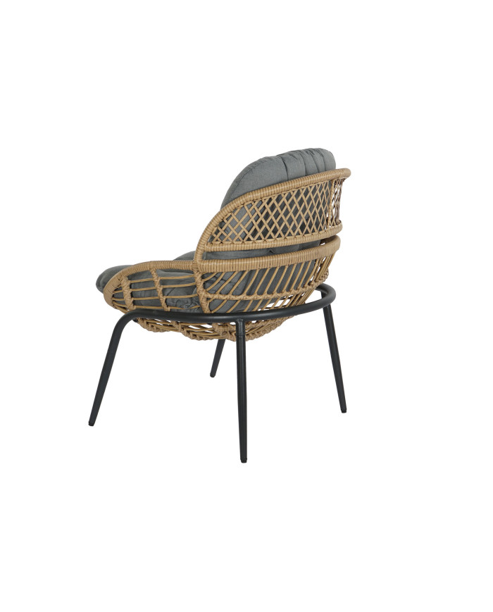 SILLA SET 3 RATAN SINTETICO METAL 55X55X47 NATURAL