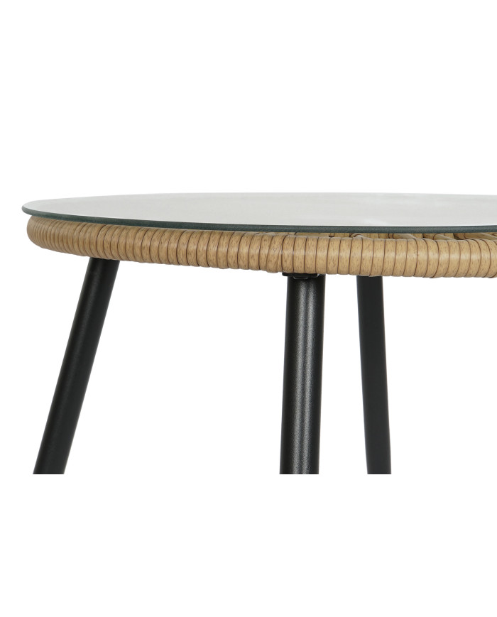 SILLA SET 3 RATAN SINTETICO METAL 55X55X47 NATURAL