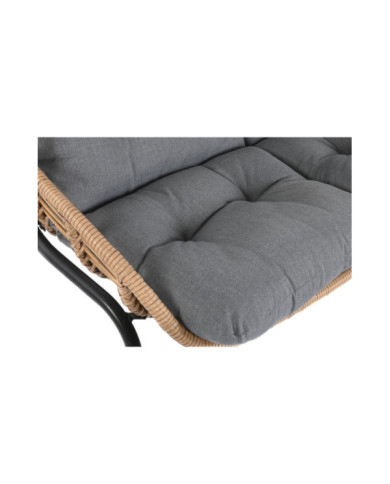 SOFA SET 4 RATAN SINTETICO METAL 130X76X83 NATURAL