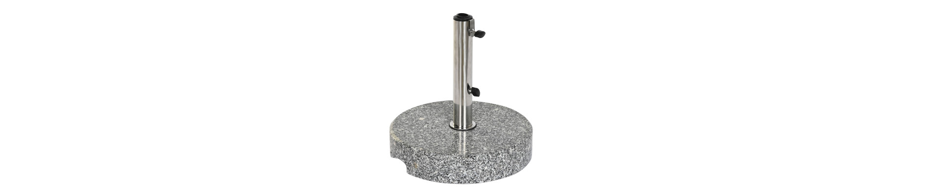 BASE PARASOL GRANITO INOX 38X38X41 24KG, GRIS