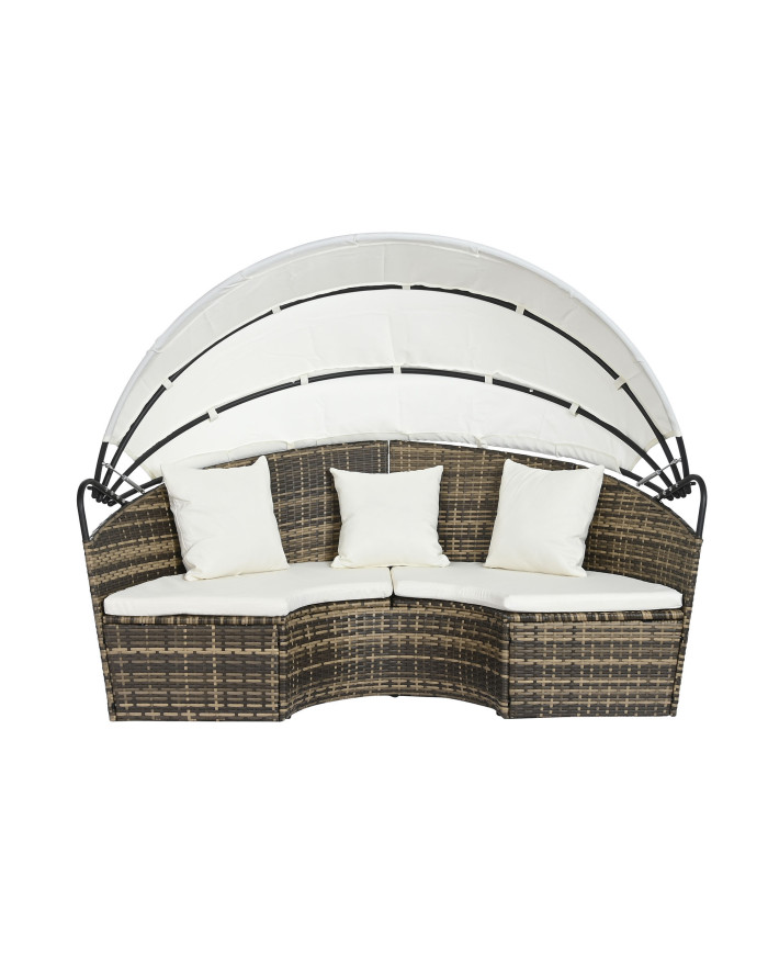 CAMA CHILL OUT RATAN SINTETICO ACERO 175X175X145