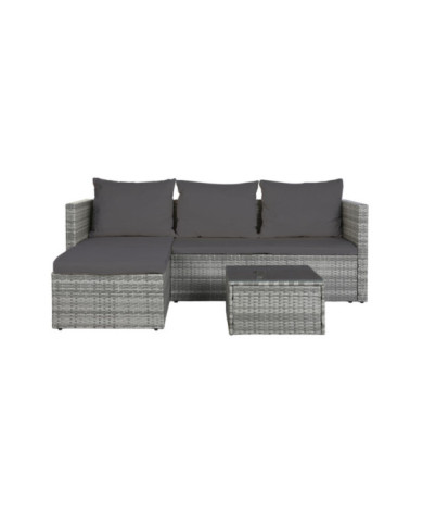 SOFA SET 2 RATAN SINTETICO POLIESTER 195X130X62