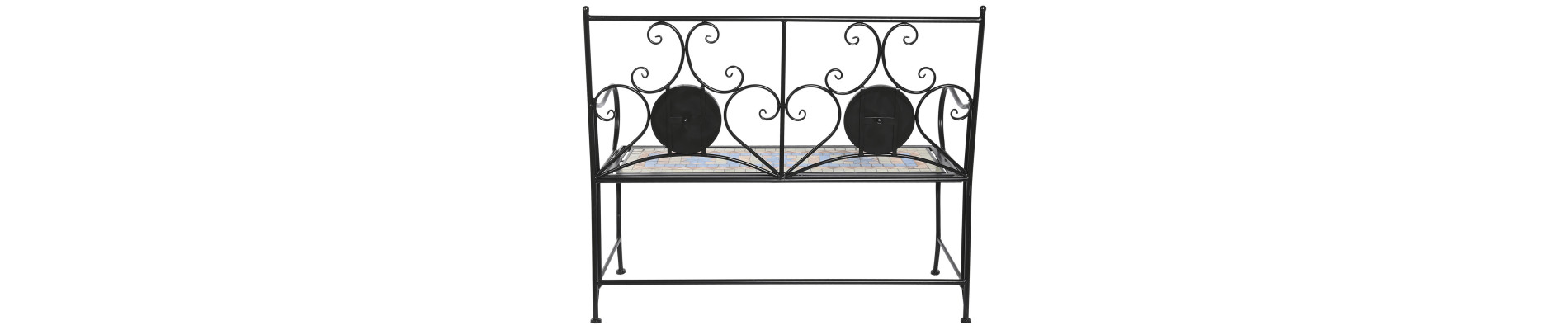 BANCO FORJA CERAMICA 111X54X88 MOSAICO MULTICOLOR
