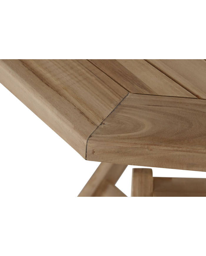 MESA COMEDOR SET 7 TECA 120X120X75 6 SILLAS PLEGAB