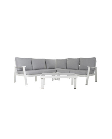 SOFA SET 4 ALUMINIO POLIESTER 212X212X86 GRIS