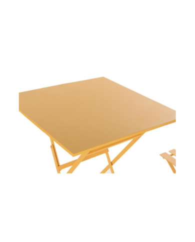 MESA SET 3 METAL 60X60X75 PLEGABLE MOSTAZA