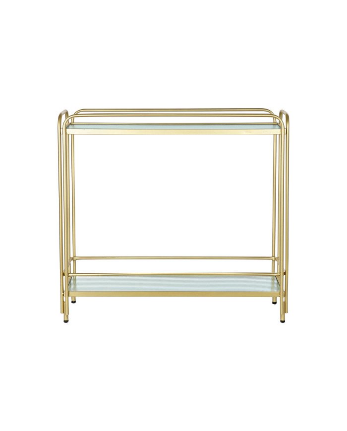 CAMARERA METAL CRISTAL 80X28X81 RUEDAS DORADO