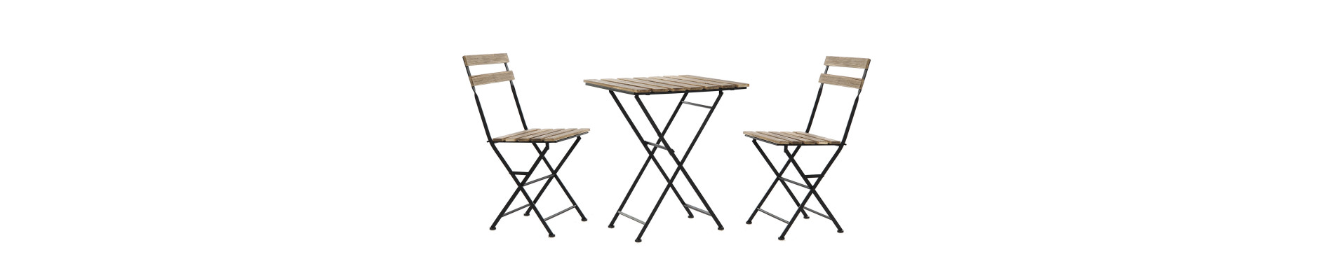 MESA SET 3 METAL 60X60X75 PLEGABLE CORAL